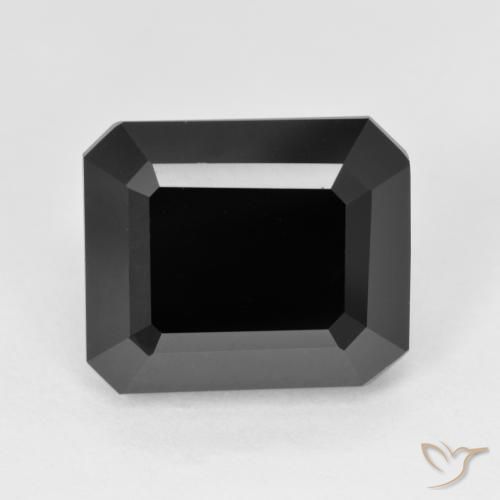 9.17ct Natural Schorl Turmalina, Corte Esmeralda, Opaco
