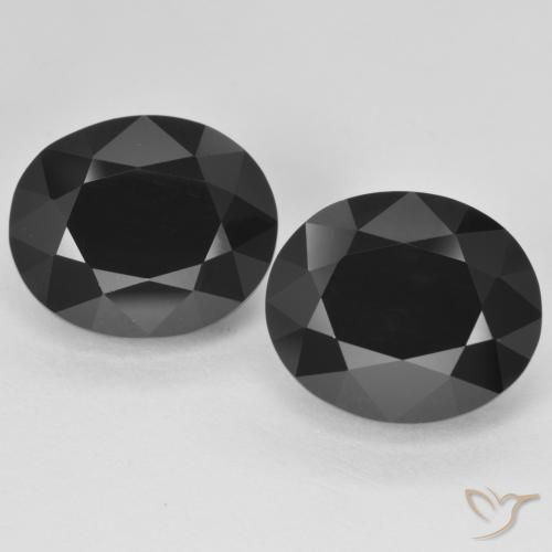 Pedras preciosas de Turmalina Schorl natural de 12.55 ct, oval, Opaco