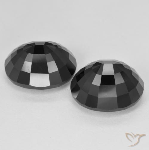 Pedras preciosas de Turmalina Schorl natural de 12.55 ct, oval, Opaco