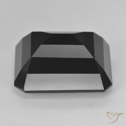 Turmalina Schorl Natural 18.89ct, Corte Octógono / Esmeralda, Opaco