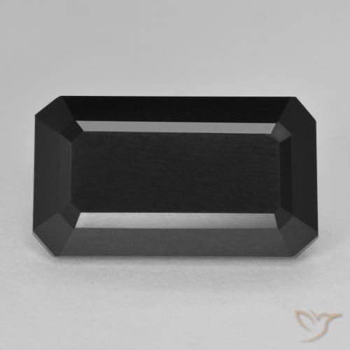 14.51ct Natural Schorl Turmalina, Corte Esmeralda, Opaco