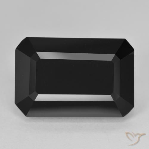 17.95ct Natural Schorl Turmalina, Corte Esmeralda, Opaco