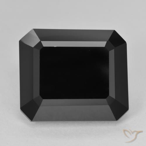 15.28ct Natural Schorl Turmalina, Corte Esmeralda, Opaco