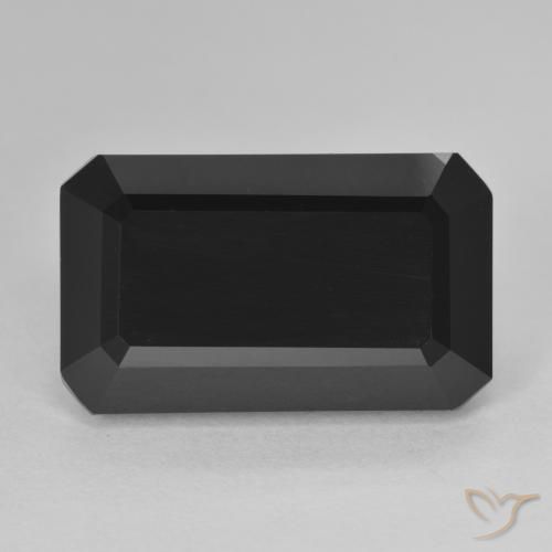 14.62ct Natural Schorl Turmalina, Corte Esmeralda, Opaco