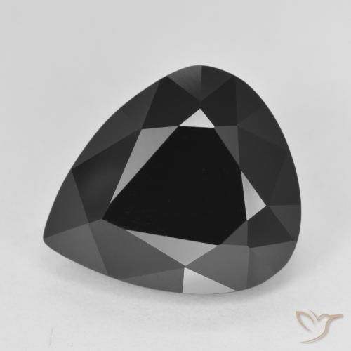 Turmalina Schorl Natural 12.95ct, Formato de pêra, Opaco
