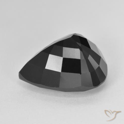 Turmalina Schorl Natural 12.95ct, Formato de pêra, Opaco