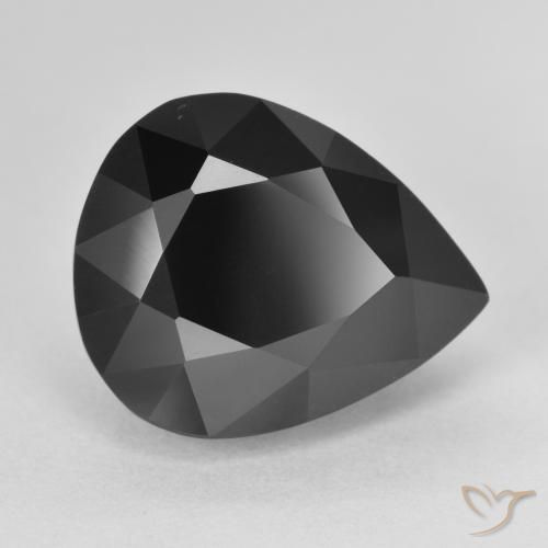 Turmalina Schorl Natural 8.44ct, Formato de pêra, Opaco