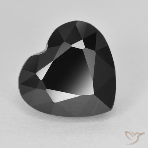 Turmalina preta solta de 6,03 ct, coração cortado de 11,3 x 10,6 mm de Moçambique, Photo A