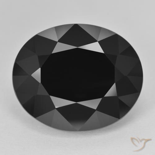 Turmalina preta solta de 26,39 ct, corte oval de 20,7 x 17,1 mm de Moçambique, Photo A