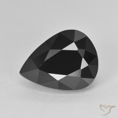 7.27ct Natural Schorl Turmalina, Formato de pêra, Opaco