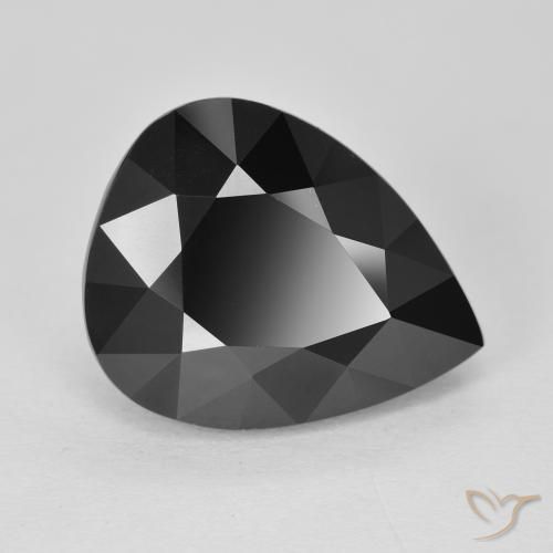 Turmalina Schorl Natural 10.38ct, Formato de pêra, Opaco