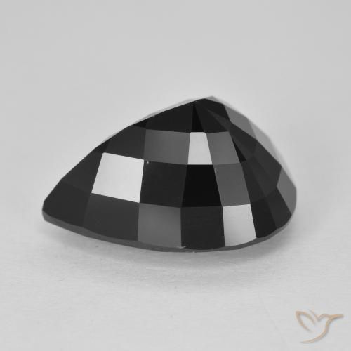 Turmalina Schorl Natural 10.38ct, Formato de pêra, Opaco
