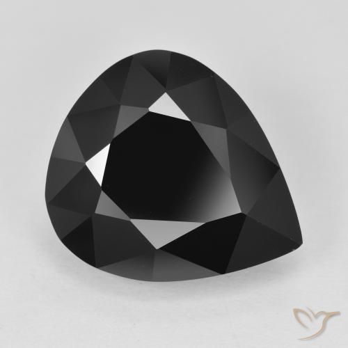 11.01ct Natural Schorl Turmalina, Formato de pêra, Opaco