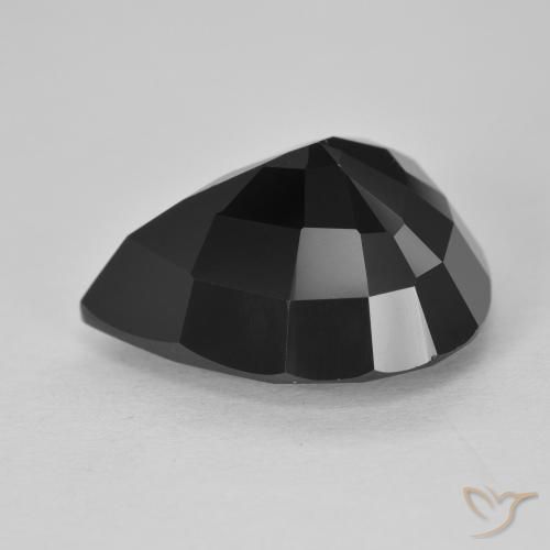 Turmalina Schorl Natural 11.01ct, Formato de pêra, Opaco