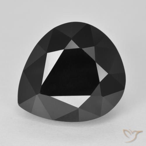 14.45ct Natural Schorl Turmalina, Formato de pêra, Opaco