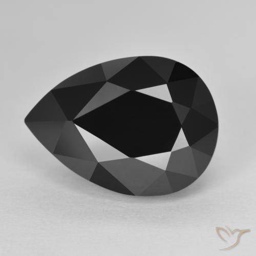 10.65ct Natural Schorl Turmalina, Formato de pêra, Opaco