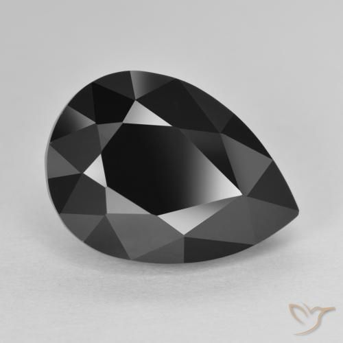 Turmalina Schorl Natural 10.65ct, Formato de pêra, Opaco
