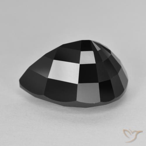 Turmalina Schorl Natural 10.65ct, Formato de pêra, Opaco