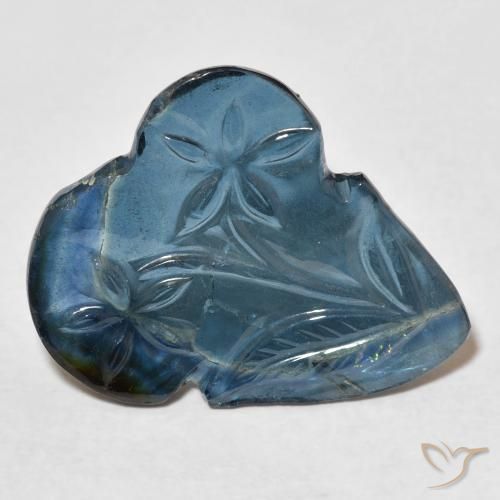 Turmalina Azul marinho profundo Natural 8.15ct, Chique, Transparente