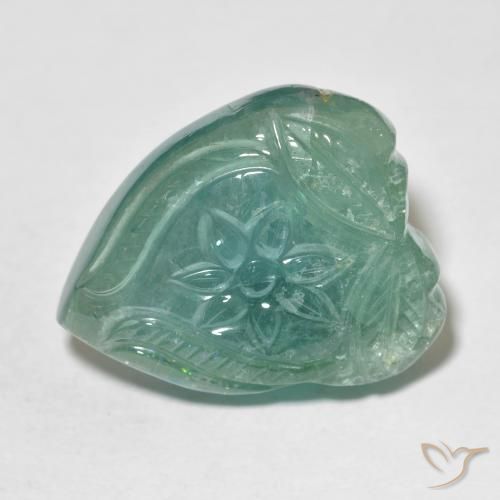 30.06ct Natural Azul esverdeado Turmalina, Flor cortada, Transparente