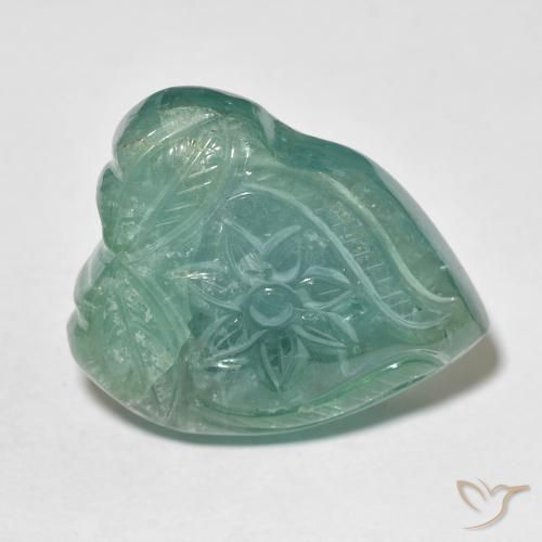 Turmalina Azul esverdeado Natural 30.06ct, Flor cortada, Transparente
