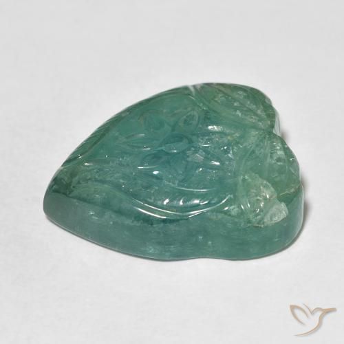 Turmalina Azul esverdeado Natural 30.06ct, Flor cortada, Transparente