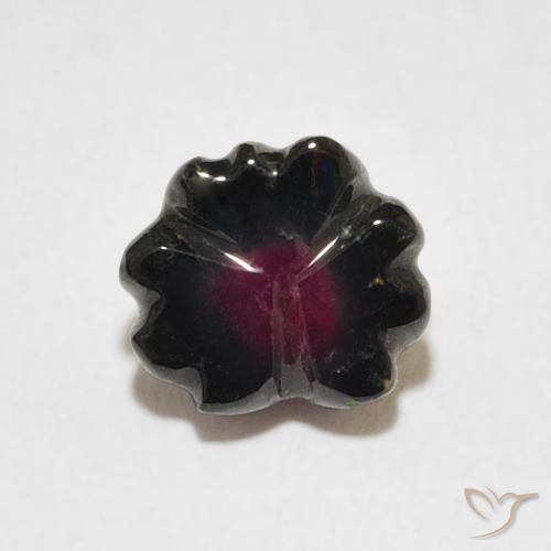 1.74ct Natural Vermelho escuro Turmalina, Flor cortada, Transparente