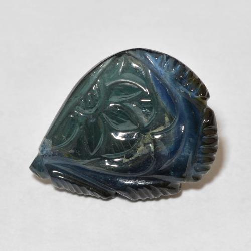 Turmalina Azul verde Natural 10.12ct, Flor cortada, Transparente