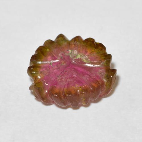 Turmalina Melancia Natural 5.37ct, Flor cortada, Transparente