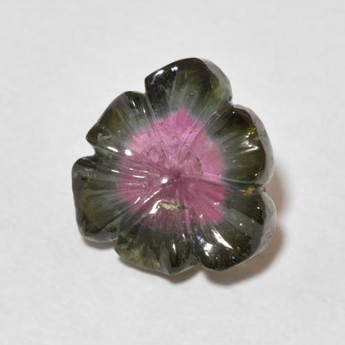 Turmalina Melancia Natural 5.23ct, Flor cortada, Transparente