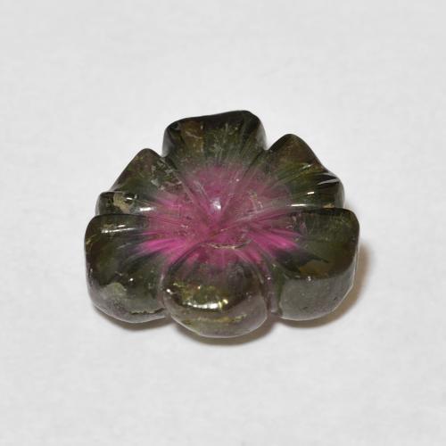 Turmalina Melancia Natural 5.23ct, Flor cortada, Transparente