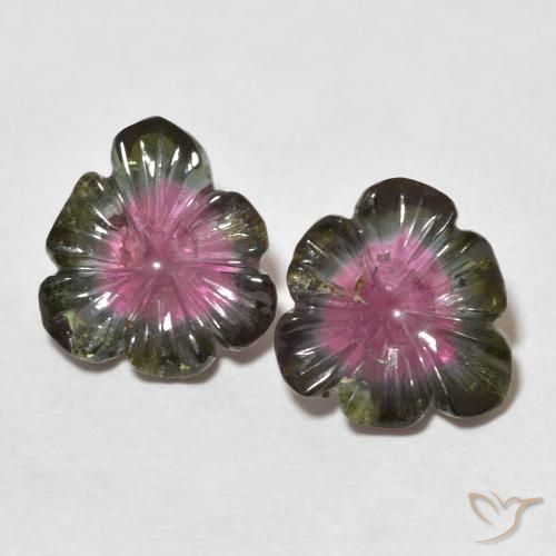 Turmalina com pedras preciosas esculpidas soltas de 8,69 ct, 12,5 x 11,3 mm de Moçambique, Photo A