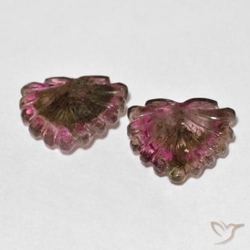 Pedras preciosas de Turmalina Multicolorido natural de 9.61 ct, Flor cortada, Transparente
