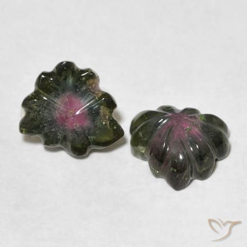 Pedras preciosas de Turmalina Multicolorido natural de 2.65 ct, Flor cortada, Transparente