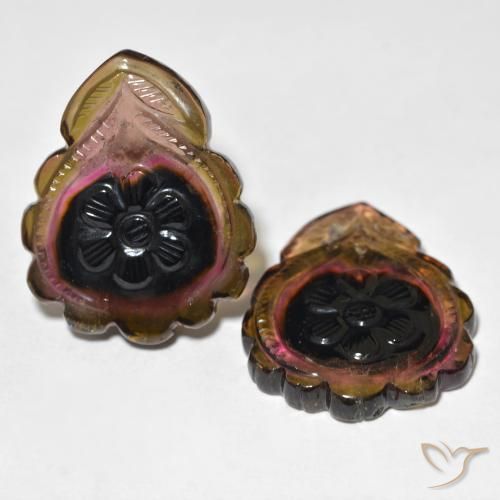 Pedras preciosas de Turmalina Multicolorido natural de 50.45 ct, Flor cortada, Transparente