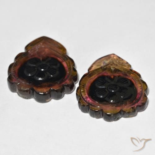 Pedras preciosas de Turmalina Multicolorido natural de 50.45 ct, Flor cortada, Transparente