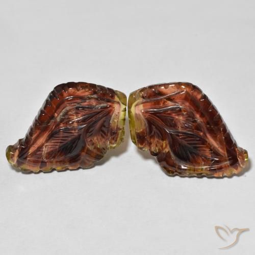 36.19ctw Natural Multicolorido Turmalina, Flor cortada, Transparente