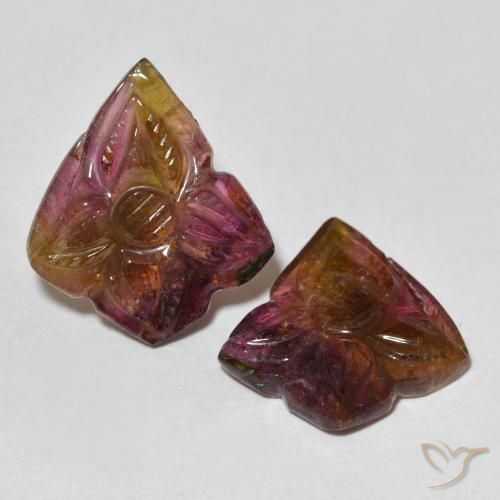 Pedras preciosas de Turmalina laranja avermelhado natural de 12.54 ct, Flor cortada, Transparente