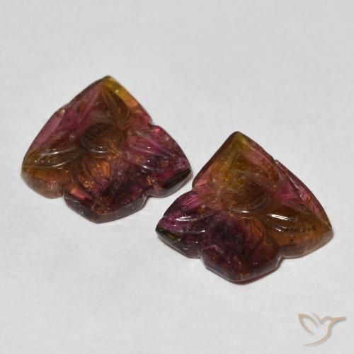 Pedras preciosas de Turmalina laranja avermelhado natural de 12.54 ct, Flor cortada, Transparente