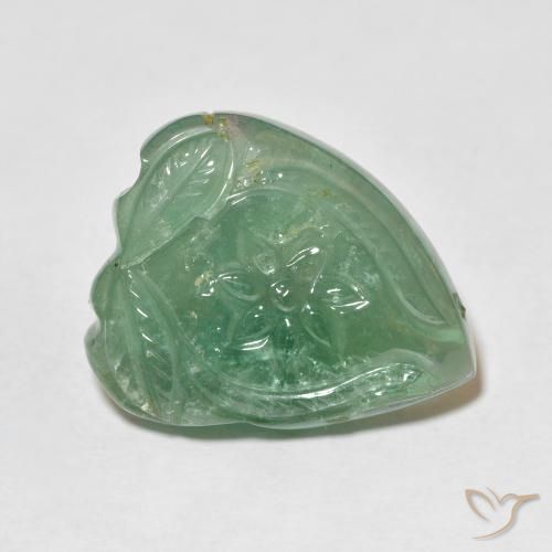 Turmalina Hortelã clara Natural 24.92ct, Flor cortada, Transparente
