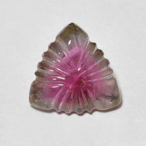 Turmalina esculpida solta de 4,18 ct, 12,2 x 11,6 mm de Moçambique, Photo A