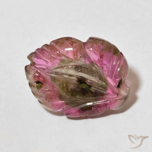 3.78ct Natural Multicolorido Turmalina, Flor cortada, Transparente