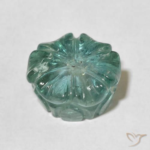 Turmalina Turquesa Natural 6.83ct, Flor cortada, Transparente