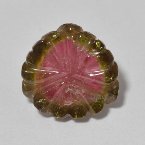 Turmalina esculpida solta de 8,8 ct, 13,4 x 13 mm de Moçambique, Photo A