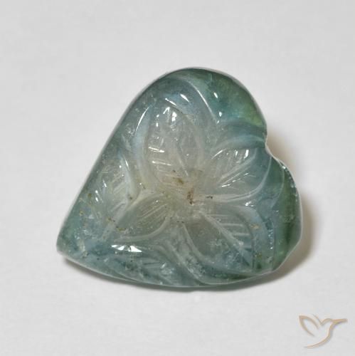 6.25ct Natural Azul-esverdeado Turmalina, Flor cortada, Transparente