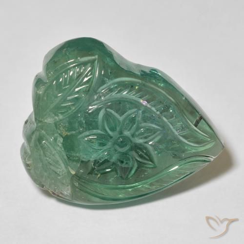 Turmalina Luz verde Natural 31.63ct, Flor cortada, Transparente