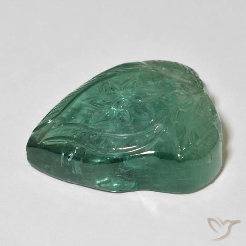Turmalina Luz verde Natural 31.63ct, Flor cortada, Transparente