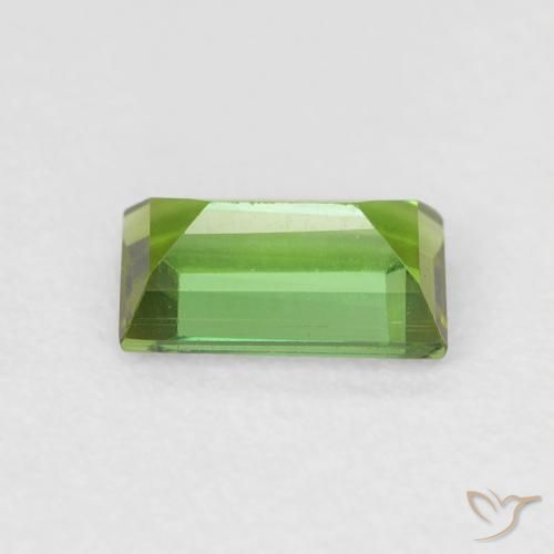 Turmalina Verde escuro Natural 0.68ct, baguete, VVS-VS