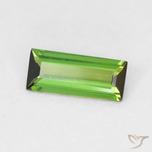 Turmalina Verde médio Natural 0.52ct, baguete, VVS-VS