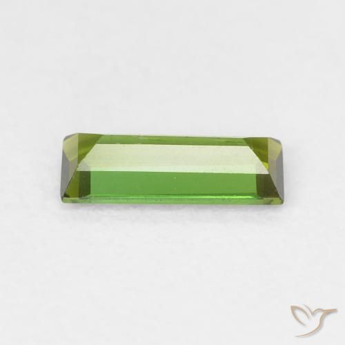 Turmalina Verde médio Natural 0.52ct, baguete, VVS-VS